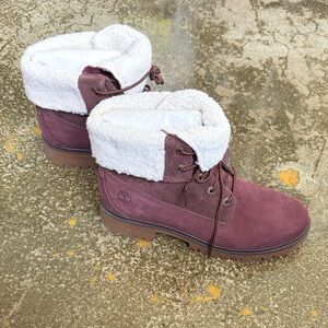 Timberland Women's Jayne Waterproof Teddy Fleece Fold-Down Boot